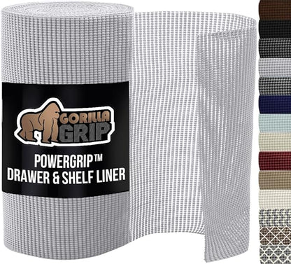 GORILLA GRIP powerGRIP Drawer Shelf and Cabinet Liner, Thick Strong Hold