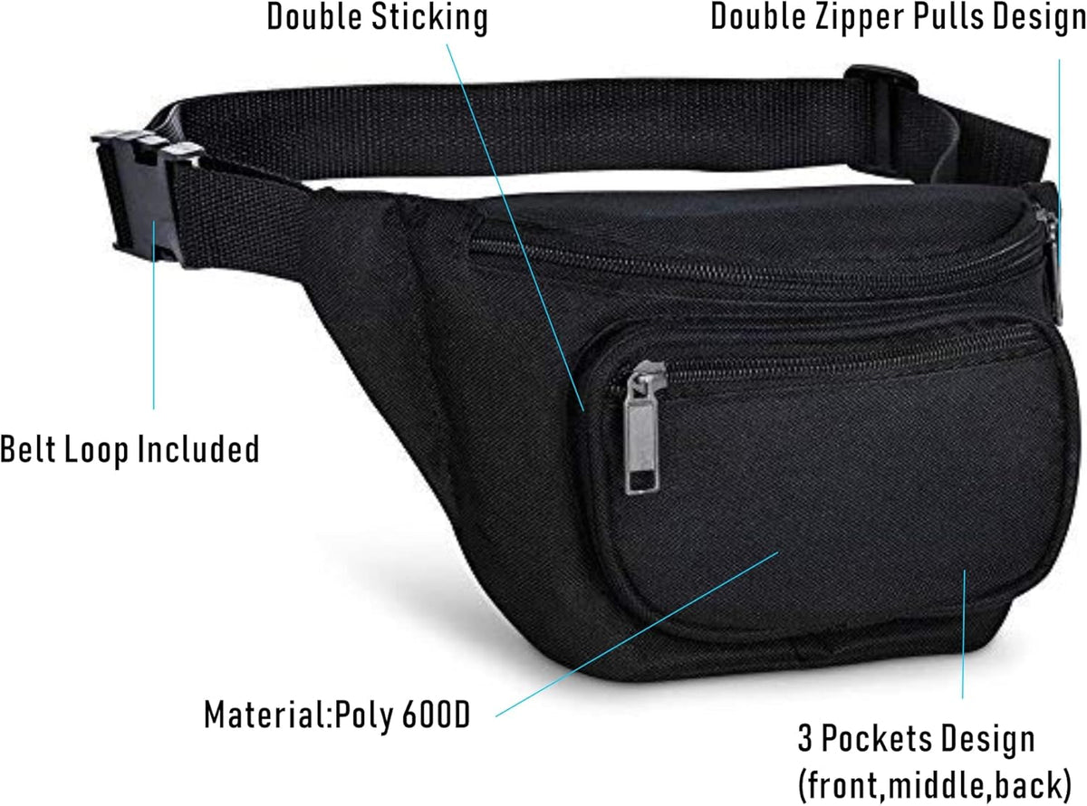 Fanny Pack, BuyAgain Quick Release Buckle Travel Sport Waist Fanny Pack Bag For Men Or Women