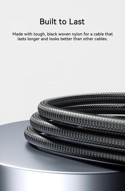 Woven USB-C Charge Cable for iPhone 16 Charger [MFi Certified, 5ft 2-Pack] USB C to USB-A Cord Fast Charging for Apple iPhone 16/15 Pro Max/16 Plus/16 Pro Car Charger CarPlay, iPad Air M2 - Black