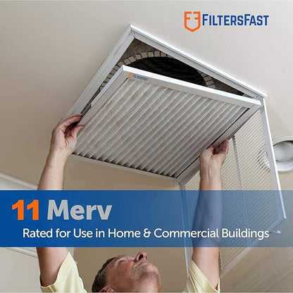 Filters Fast 10x16x1 Air Filter MERV 11, 1" AC Furnace Air Filters, Made in the USA, Actual Size: 9.75"x15.75"x 0.75", 6 Pack