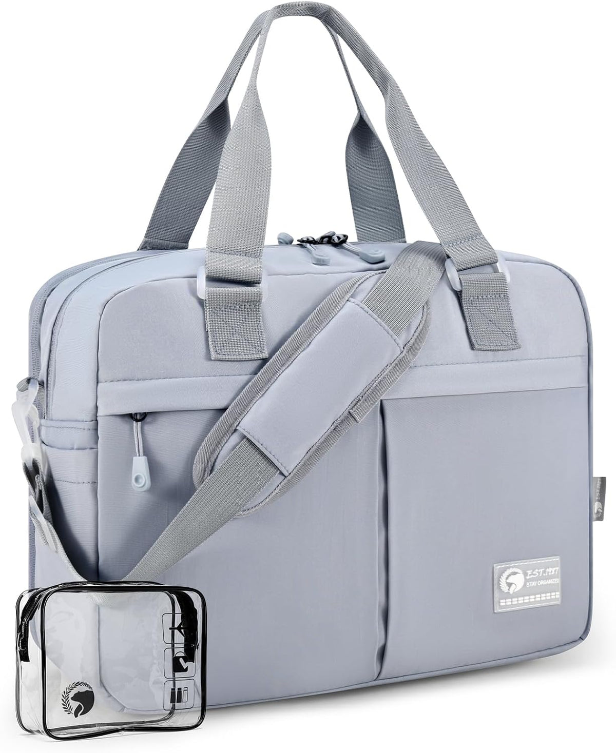 40x30x15cm Personal Item Travel Bag Expandable 40x30x25cm Gym Bag Lightweight Duffle Bag Mens Weekender Bags for Women with Wet Pocket for Overnight Hospital Carry on Bags for Airplanes Grey
