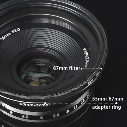 40.5mm Lens to 62mm Camera Lens Adapter 40.5mm to 62mm Step Up Ring Adapter Ring for All Brands of UV ND CPL, with Premium Lens Wiping Cloth 2 Pack (40.5mm-62mm)