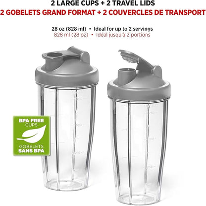 Starfrit Personal Blender - Two 828ml Cups - High, Low & Pulse Modes - 300W - White