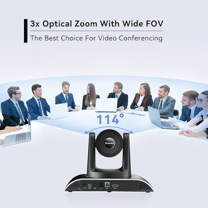 Tenveo All-in-One Conference System 3X Optical Zoom PTZ Camera and MagiCall