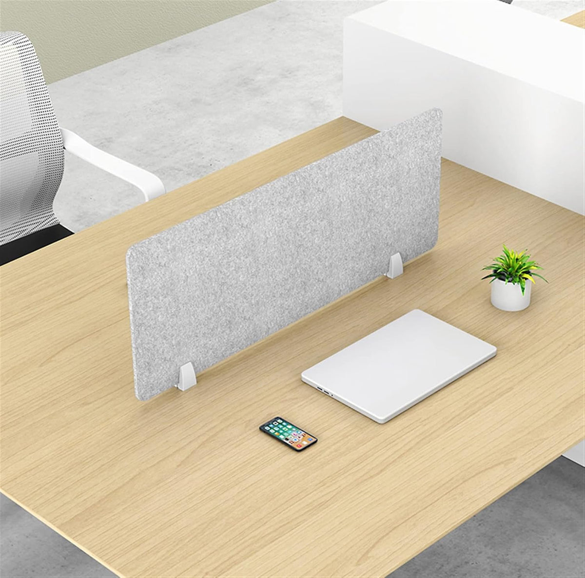 Icegrey Acoustic Desk Divider Privacy Panel Removable Sound Absorbing Desk Partition Board with 2 Clips for Student Call Centers Offices Braries Classrooms Library, Dark Grey, 15.6x15.6