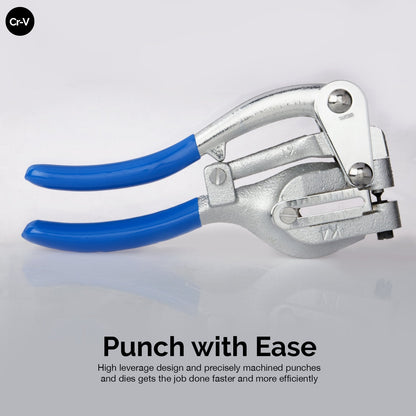 Neiko 02612A Hand Held Power Punch and Sheet Metal Hole Punch Kit, Cr-V 3/32" x 9/32"