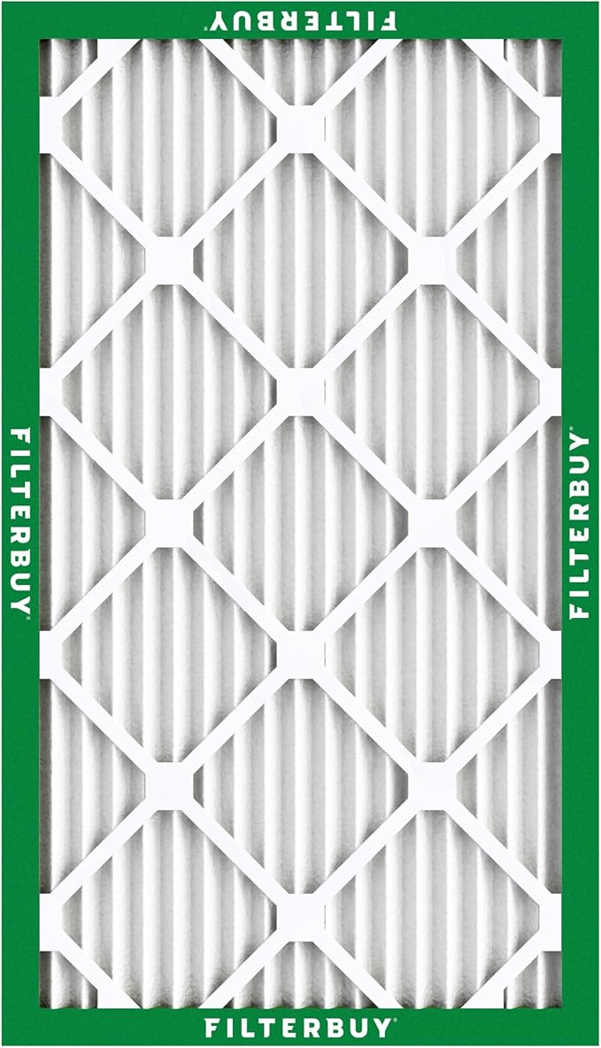 Filterbuy 14x30x1 Air Filter MERV 8 Essential Dust & Allergy Defense (5-Pack), Electrostatic Pleated HVAC AC Furnace Filters Replacement, Made in USA (Actual Size: 13.88 x 29.88 x 0.75)