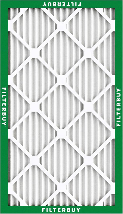 Filterbuy 11.5x19.5x1 Air Filter MERV 8 Essential Dust & Allergy Defense (12-Pack), Electrostatic Pleated HVAC AC Furnace Filters Replacement, Made in USA (Actual Size: 11.50 x 19.50 x 0.75)