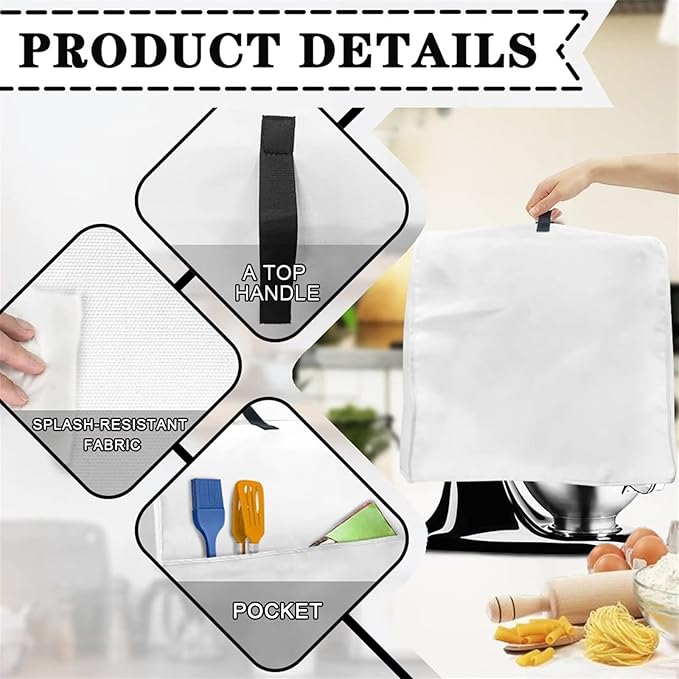 Stand Mixer Cover Compatible with Kitchen Aid Mixer, Cute Sunflower Kitchen Appliance Dustproof Covers with Accessories Pockets, Fits All Tilt Head & Bowl Lift Models Mixers