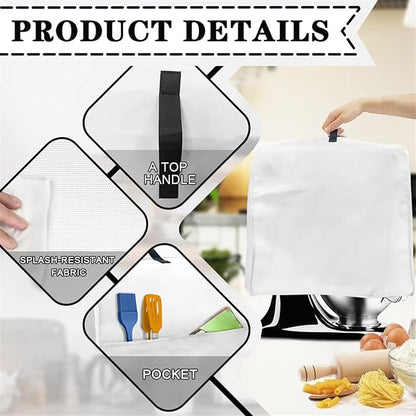Stand Mixer Cover Compatible with Kitchen Aid Mixer, Cute Sunflower Kitchen Appliance Dustproof Covers with Accessories Pockets, Fits All Tilt Head & Bowl Lift Models Mixers
