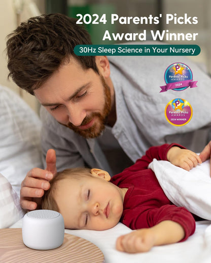 Babelio Portable White Noise Machine + Travel Case in Grey, for Adults Kids Baby