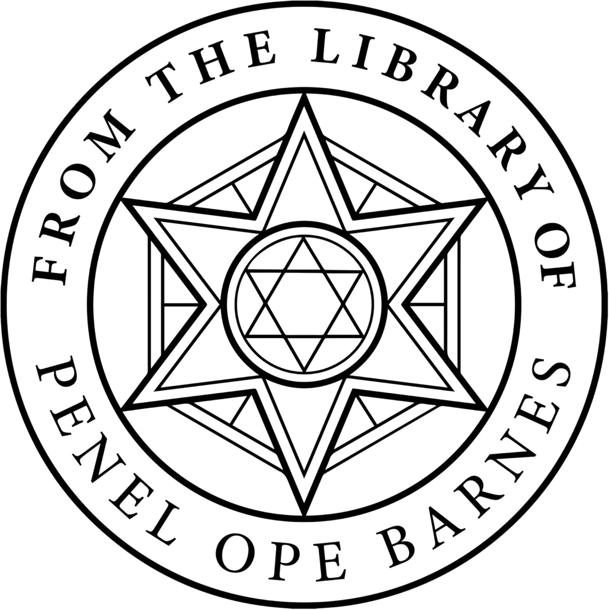 Custom Book Embosser | Personalized Book Stamp | Self Ink Rubber Stamp from The Library of | Customizable Embosser (Magic Circle 10)