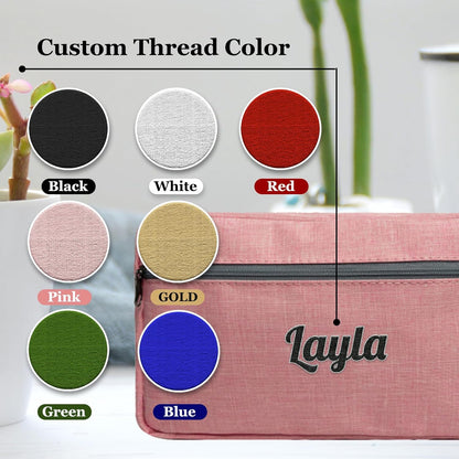 Personalized Toiletry Bag for Men Embroidered Name,Custom Canvas Travel Shaving Dopp Kit Bag,Customized Gift for Father,Husband, Boyfriend,Groomsmen,Anniversary,Birthday
