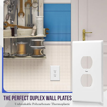 ENERLITES Jumbo Duplex Receptacle Outlet Wall Plate, Large Electrical Outlet