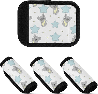 2Pcs Luggage Handle Wrap Suitcase Identifier Handle Covers Tags Soft Travel Bags Luggage Handle Gripper Accessories for Airplane Flying Star Koala