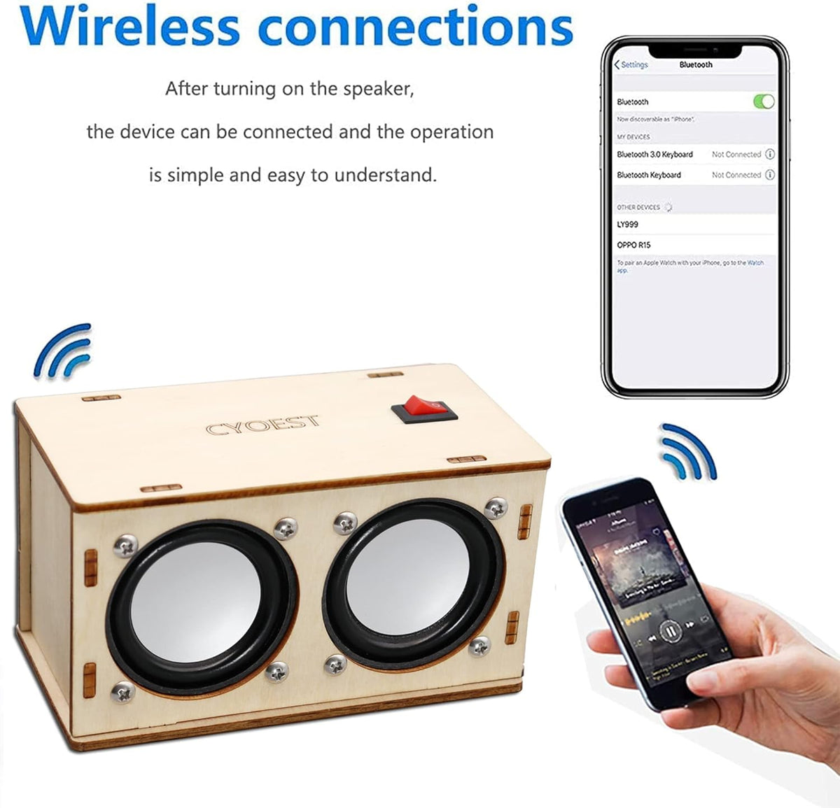 STEM Speaker Kit: Build Your Own Bluetooth Speaker for Kids & Adults - Science Experiment Electronics DIY Set