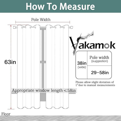 Yakamok Blackout Curtains for Bedroom, Thermal Insulated Blackout Window Curtains with Grommet Top for Living Room- Burgundy Red- 38W x 63L -2 Panels