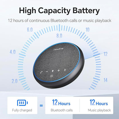 N newline Conference Speaker and Microphone, 2 Mics 360° Voice Pickup, AI Noise