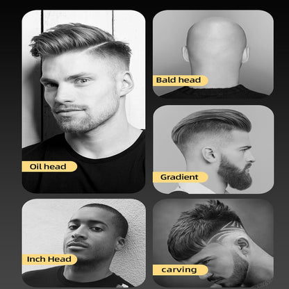 Head Shavers for Bald Men Ball Trimmer Pubic Hair Groomer Cordless Rechargeable Shaver Clipper Razor with LED Lighting Razor Portable Body Grooming Travel for Him Dad（Silver）