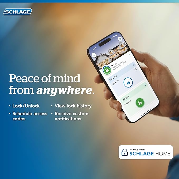 Schlage Encode Smart WiFi Deadbolt with Century Trim In Bright Chrome