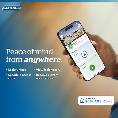 Schlage Encode Smart WiFi Deadbolt with Century Trim In Bright Chrome