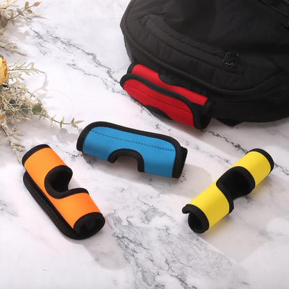 uxcell Luggage Handle Wrap, 4 Pcs Hollow Neoprene Handbag Grip Cover Protector Luggage Identifiers Suitcase Handle Wraps for Luggage Suitcase Travel Bags, Red