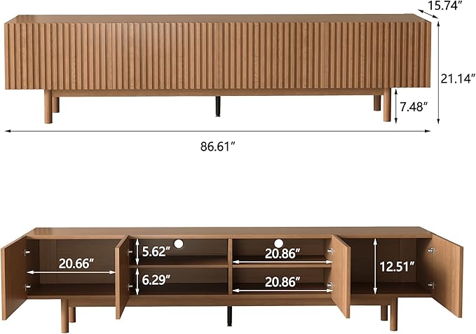 gaoyangjiaju 86.61" Wooden TV Cabinet