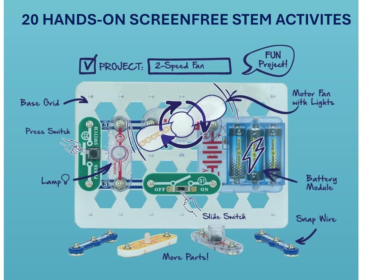 Snap Circuits Beginner: Hands-On STEM Kit for Ages 5-9 to Explore Electrical Engineering