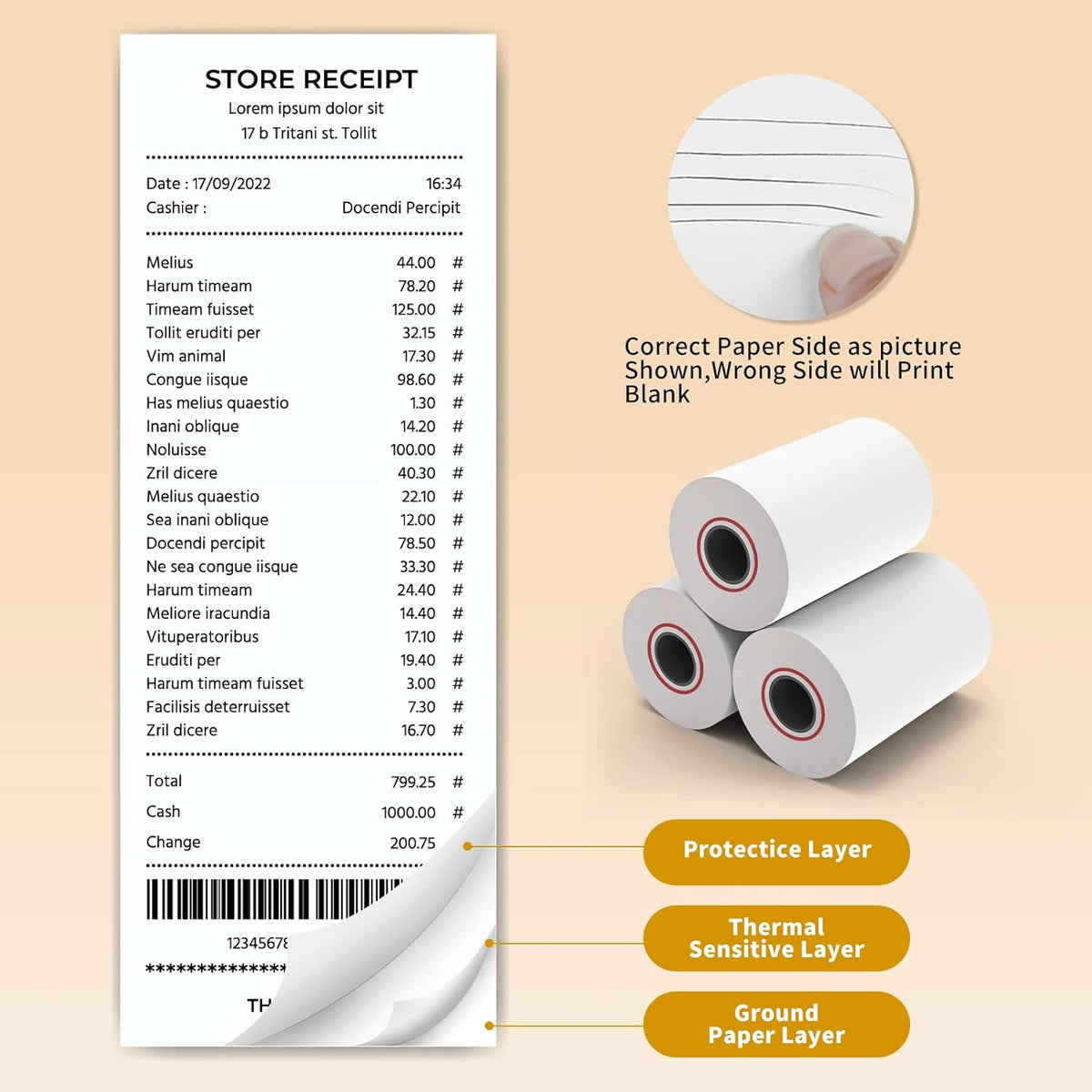 MFLABEL® 150 Rolls 2 1/4" x 85' Thermal Paper Cash Register POS Receipt Paper