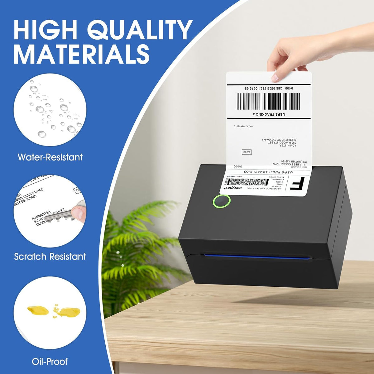 MaxGear 4" x 6" Direct Thermal Labels, 1000 Fanfold Labels, for Shipping & Mailing, Perforated White, Commercial Grade with Permanent Adhesive, Compatible with Most Thermal Printers,1 Stack