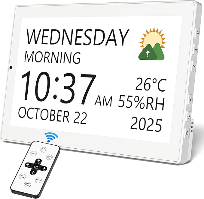 10.1" Digital Clock with Date and Day
