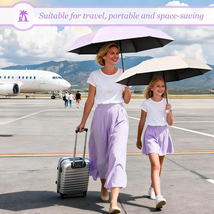 TOPSAIL Mini Umbrella Compact for Travel, UV Sun Protection(UPF50+), Waterproof for Light Rain, Suitable for Women & Kids With a Case, Manual Folding Small Pocket Size Ufor Backpack/Purse