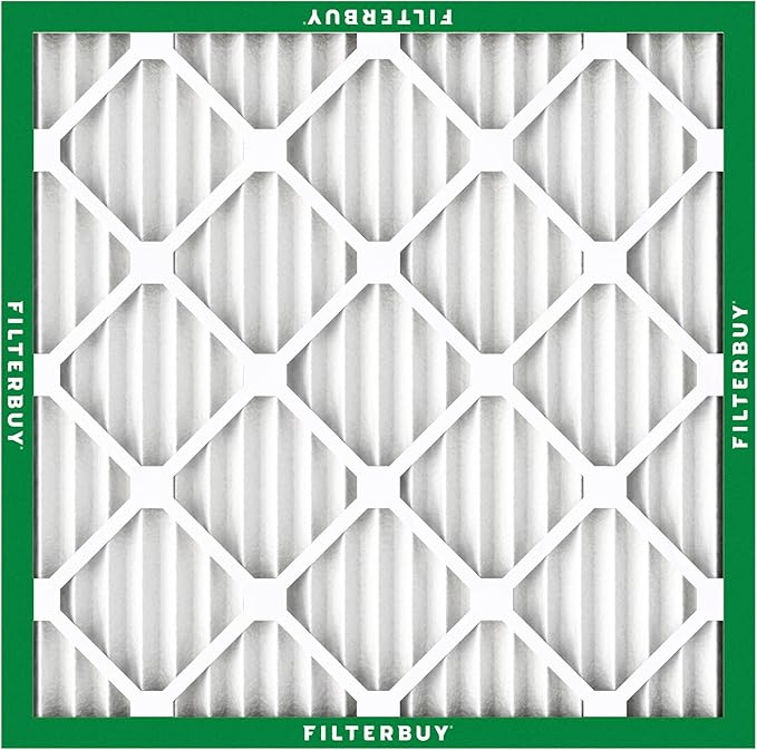 Filterbuy 20x20x1 Air Filter MERV 8 Essential Dust & Allergy Defense (5-Pack), Electrostatic Pleated HVAC AC Furnace Filters Replacement, Made in USA (Actual Size: 19.50 x 19.50 x 0.75)