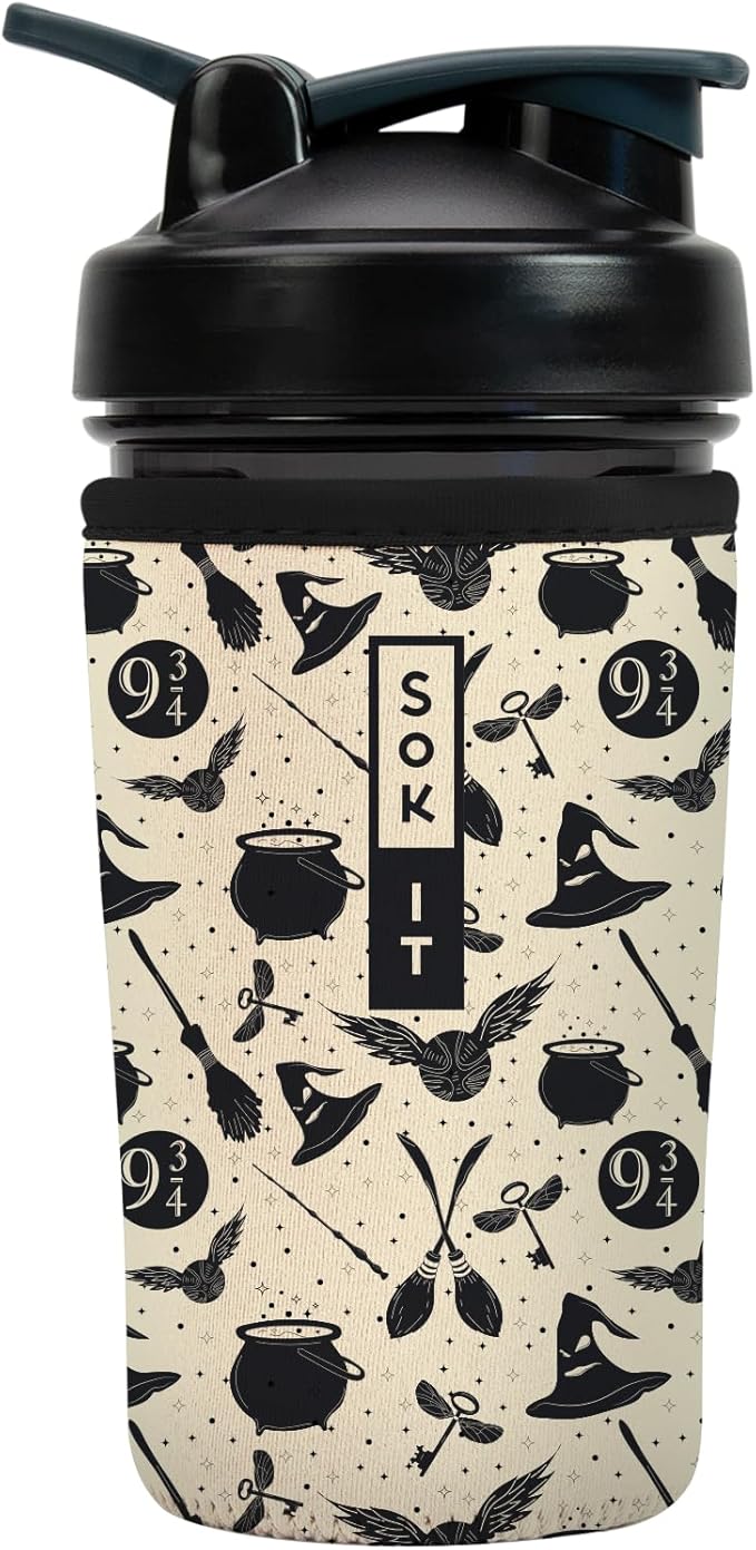 Sok It BotlSok Protein Blender Shaker Bottle Sleeve Insulated Neoprene Cover (Wizard's Walk, Fits 24oz Blender)
