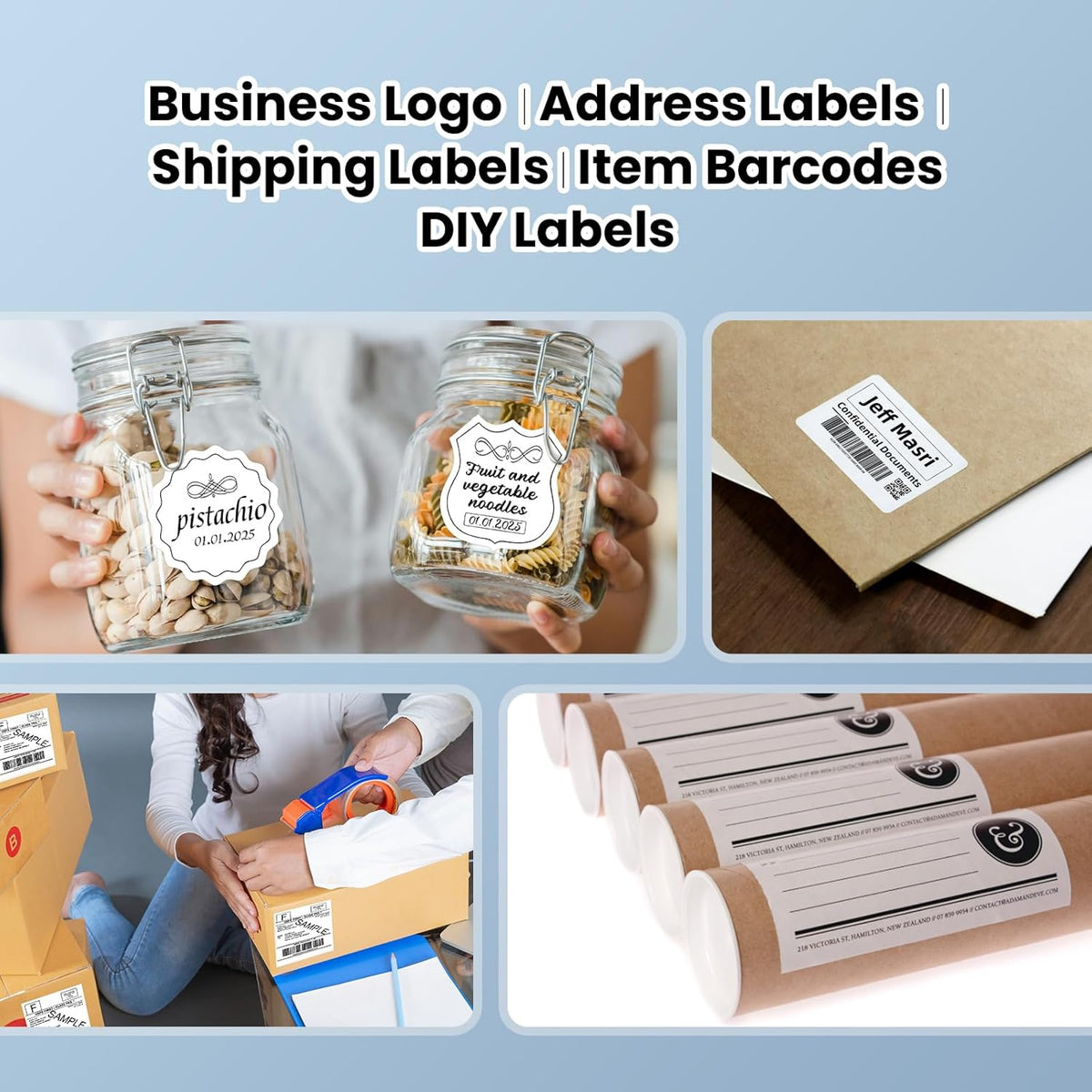 vretti Bluetooth Shipping Label Printer - 4x6 Thermal Printer for Shipping Packages and Small Businesses, Label Printer Supports Android/iPhone/Windows, Compatible with Shopify, Ebay, USPS, Amazon