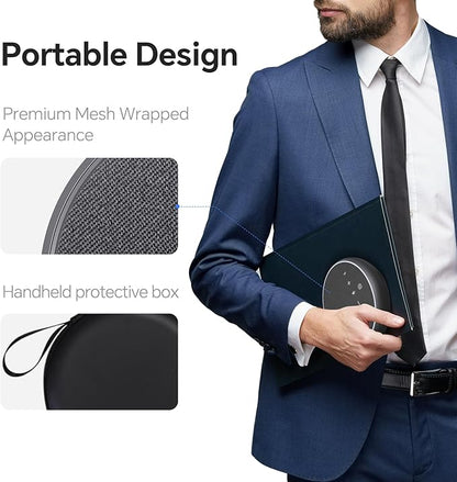 N newline Conference Speaker and Microphone, 2 Mics 360° Voice Pickup, AI Noise