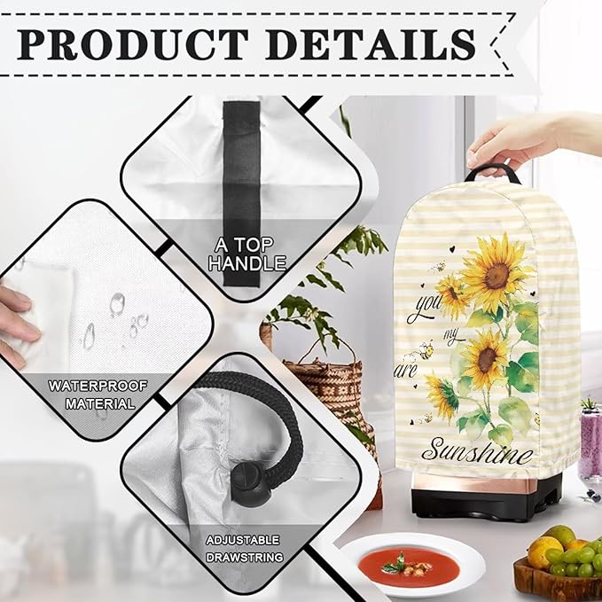 You are Sunshine Blender Cover Turtle Coffee Maker Cover Dust Protection Appliance Covers for Kitchen Counter Anti Fingerprint Polyester