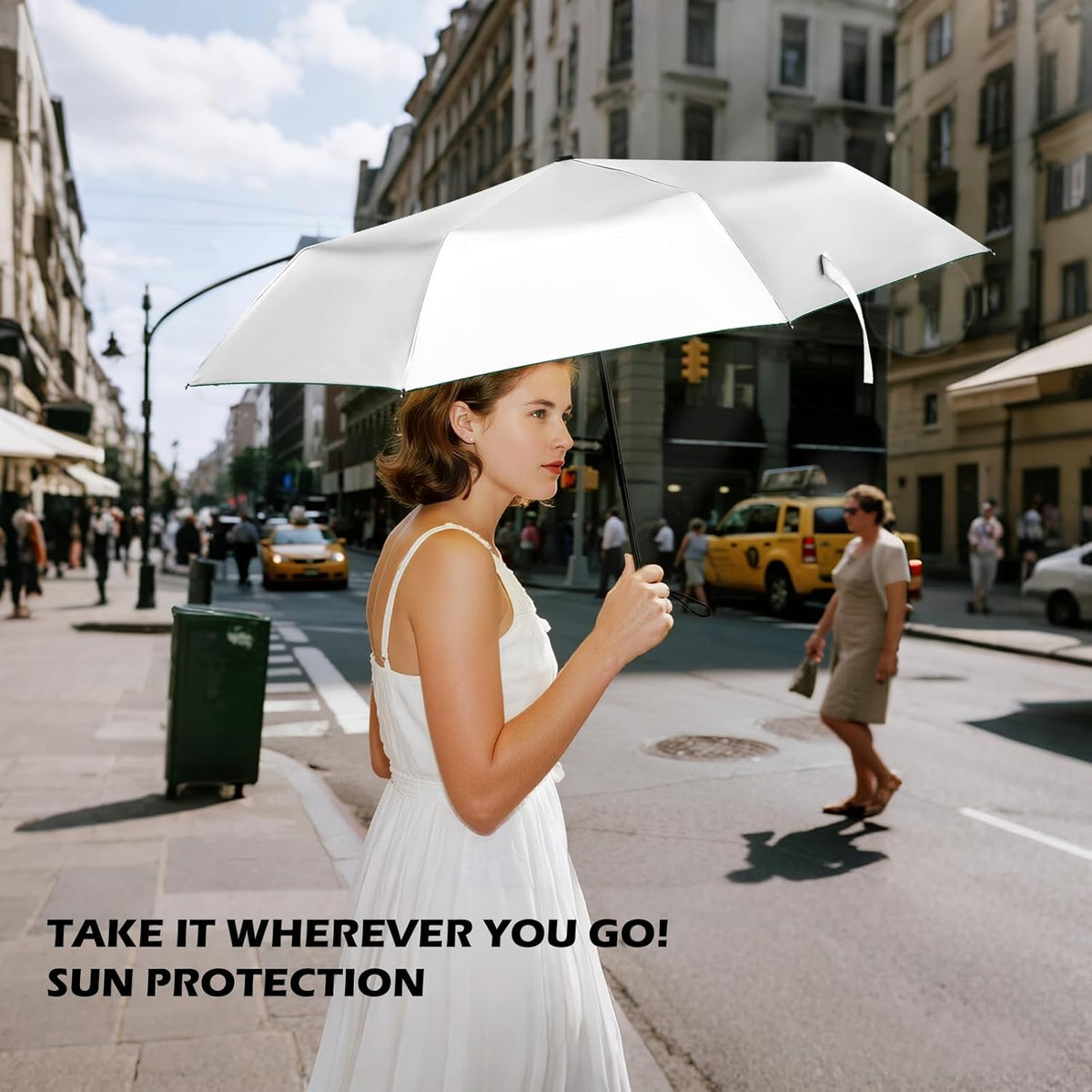 Travel Mini UV Umbrella for Purse Handbag Backpack in Small Size Sun & Rain Protection Compact Lightweight Tiny Pocket Umbrella for Kids Women Men