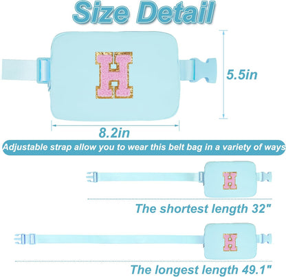 Birthday Gifts for 6 7 8 9 10 11 12 13 Year Old Girls,Belt Bag for Women Girls Fanny Pack Crossbody Bags for Kids,Fashion Waist Packs Cute Teen Trendy Stuff Travel Essentials | Blue,H