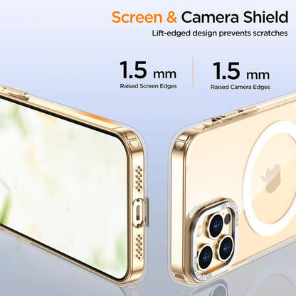 for iPhone 14 Pro Max Case with Kickstand, Compatible with MagSafe, [Invisible Stand] Anti-Slip Shockproof Military-Grade Protection, Magnetic Protective Phone Case for iPhone 14Pro Max, Clear