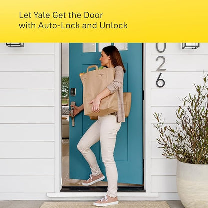 Yale Assure Lock 2 with Wi-Fi – Black Suede Smart Lock for Front Door with Keypad, App Control, Backup Key, and Deadbolt – Secure Keyless Entry Door Lock, YRD450-WF1-BSP