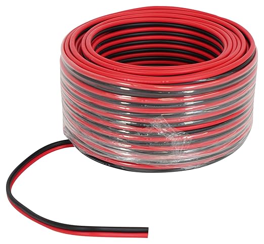 Rockville RED 14G100 14 Gauge 100 Ft Speaker Wire, 100% OFC Copper, Flexible