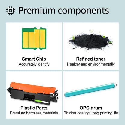 greencycle 4 Pack High Yield CF230X Toner Cartridge Replacement Compatible for HP 30X Black Toner Cartridge Laserjet Pro MFP M227fdw M227fdn M227sdn M203dn M203dw M203d Printer Ink Cartridge (4PCS)