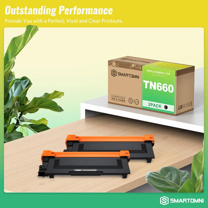 TN660 Compatible Toner Cartridge Replacement for Brother TN660 TN630 Toner Cartridge Black for Brother DCP-L2520DW L2540DW HL-L2300D L2320D L2340DW L2360DW L2380DW MFC-L2700DW L2720DW L2740DW 2-Pack