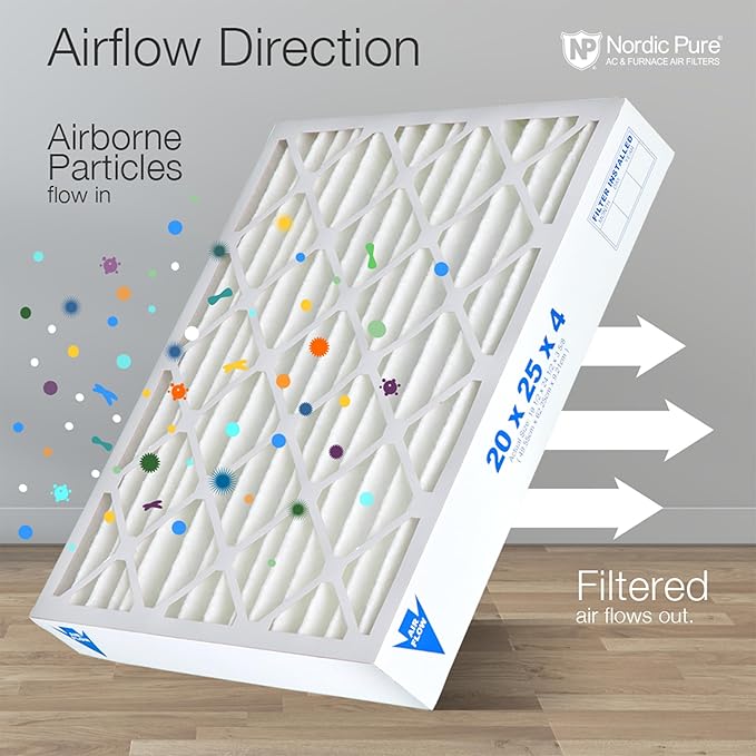 Nordic Pure 16x24x4 (Actual Size: 15 3/8 x 23 3/8 x 3 5/8) Pleated Air Filters MERV 14 Plus Carbon 1 Pack