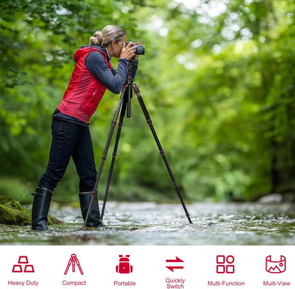 Victiv 80/85 inches Heavy Duty Tripod for Camera and Phone, 85" Camera Monopod Tripod, DSLR Binoculars Spotting Scope Camcorders Video Tripod Stand, 360 Degree Ball Head, 35 lbs Loads