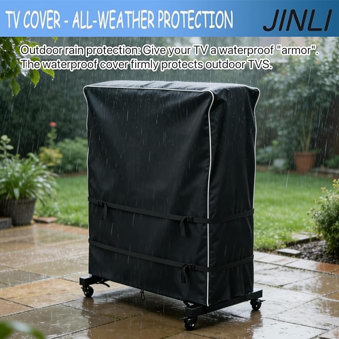 JINLI 45-50 inch outdoor TV trolley cover, courtyard TV cover, Oxford fabric