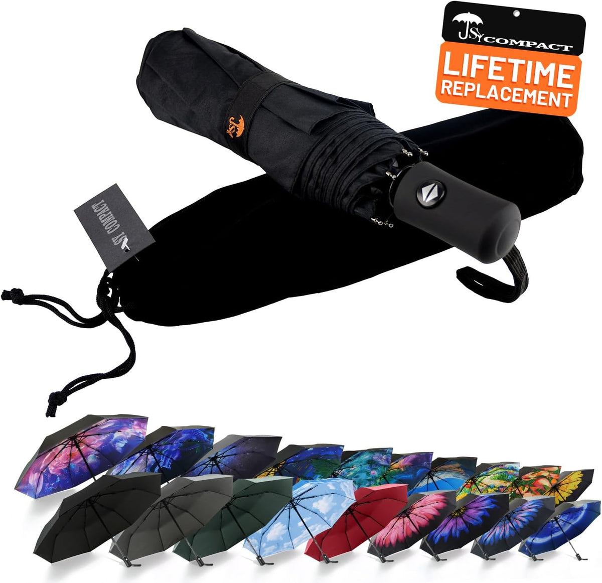 SY COMPACT Travel Umbrella Windproof Automatic Umbrellas Small Compact UV Sun Protection Factory Outlet Umbrella