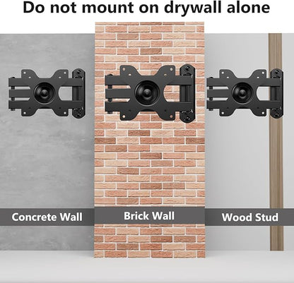 WALI TV Wall Mount Full Motion 15 inch Extension Arm Tilt Swivel