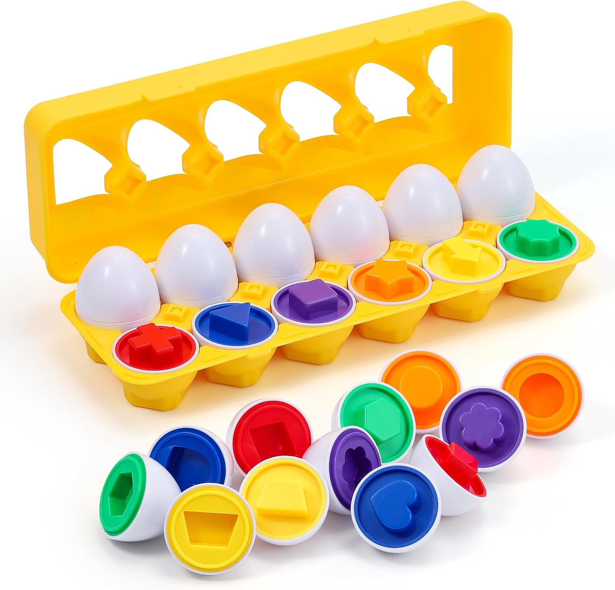 VUIYA Color Matching Egg Set for Kids - Educational Toy for Color and Shape Recognition